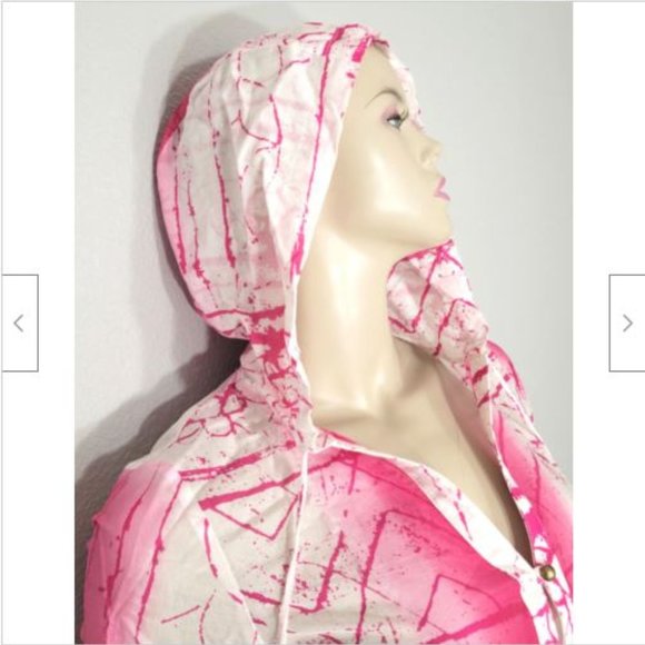 NWT L.A.M.B. Gwen Stefani Pink Splatter Hoodie Tunic 0 - Picture 4 of 9
